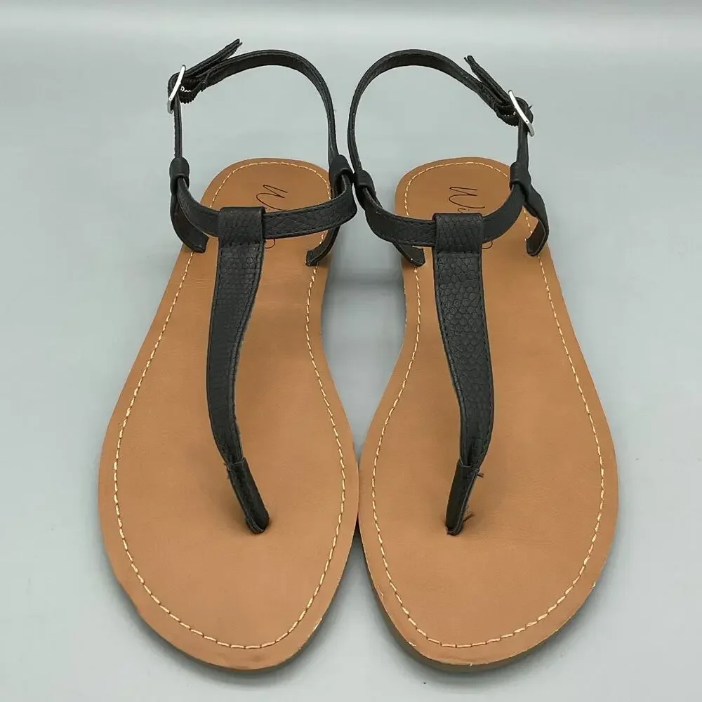 NEW Wild Pair Women’s Krisleyy Thong Sandals Black Size 9M
